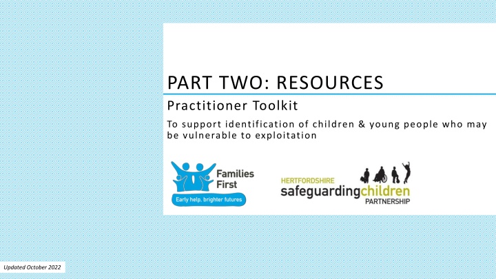 Toolkit for Identifying Vulnerable Children and Youth at Risk of Exploitation