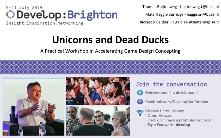 Accelerating Game Design: Practical Workshop Overview