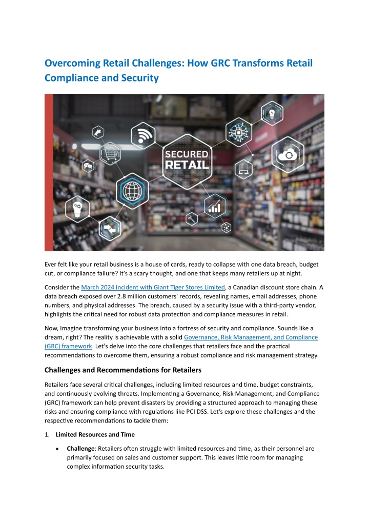 overcoming retail challenges how grc transforms n.w