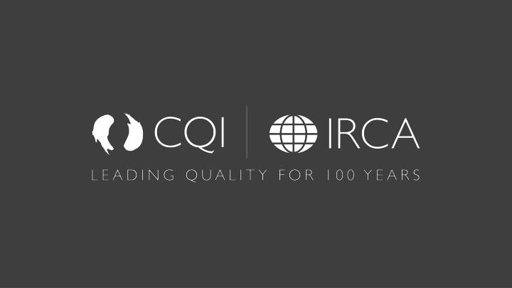 Introduction to CQI and Construction Special Interest Group