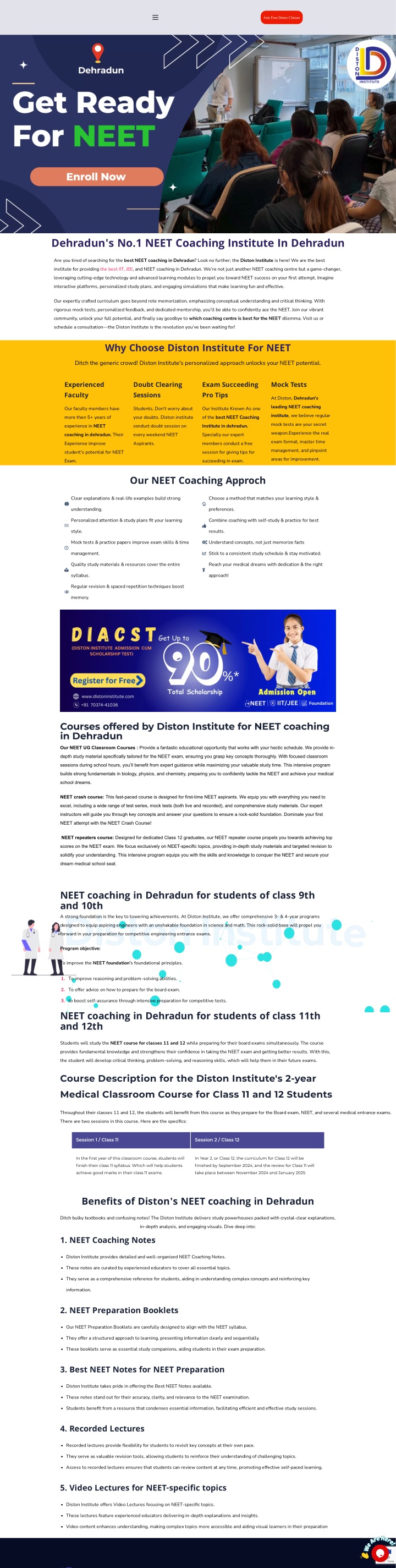 join free demo classes n.w