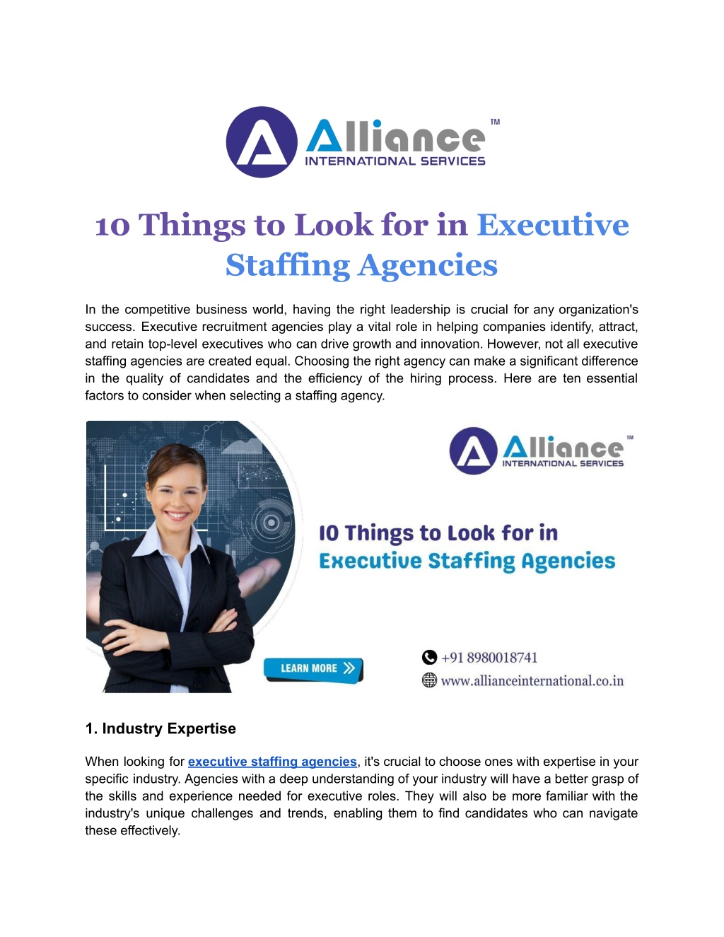 10 things to look for in executive staffing l.w