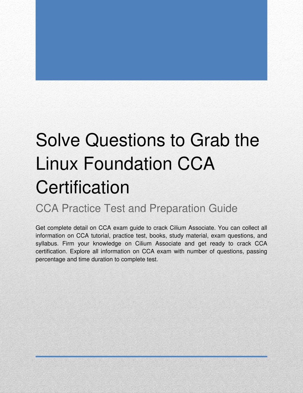 solve questions to grab the linux foundation l.w