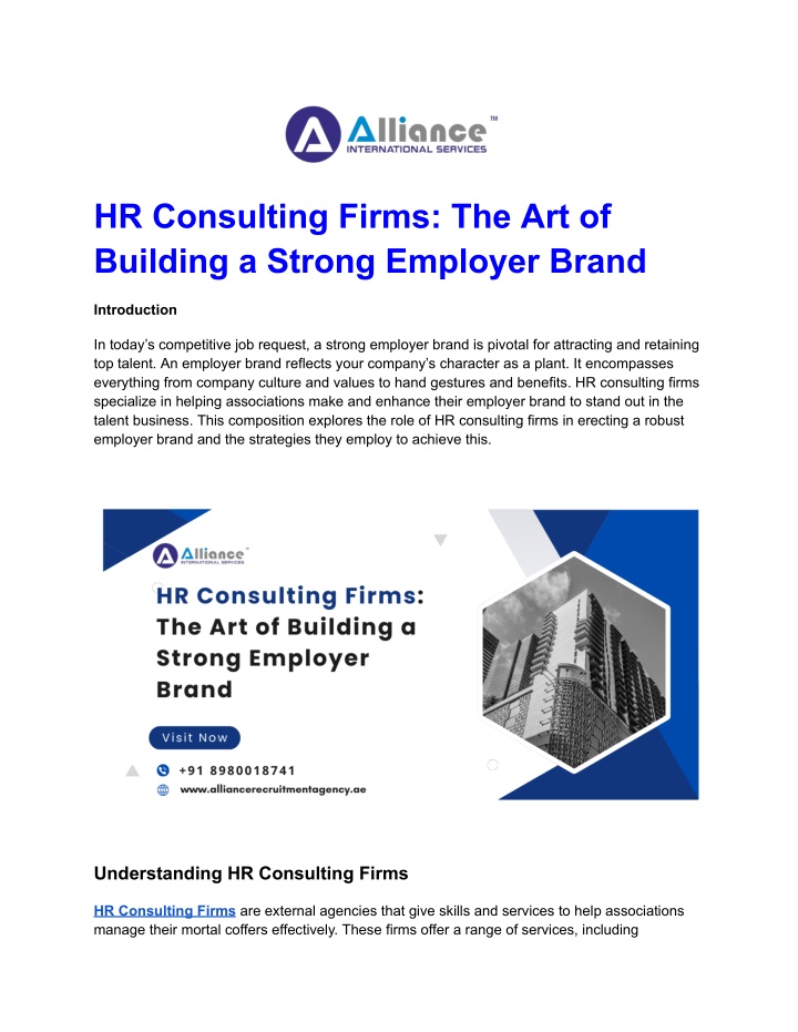 hr consulting firms the art of building a strong n.w
