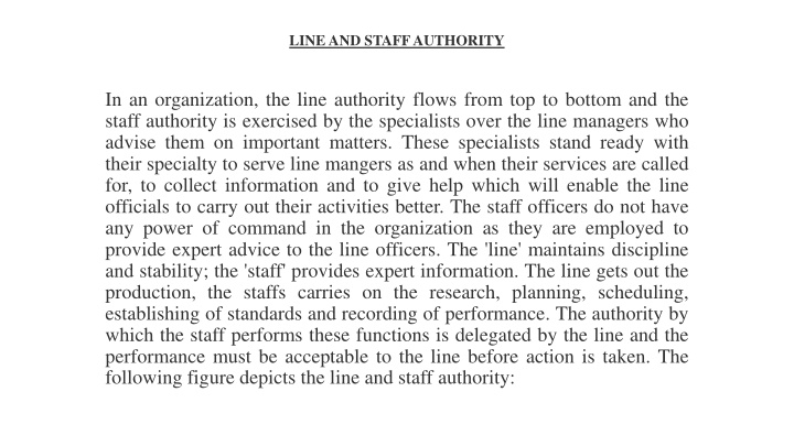 Line and Staff Authority in Organizational Structure