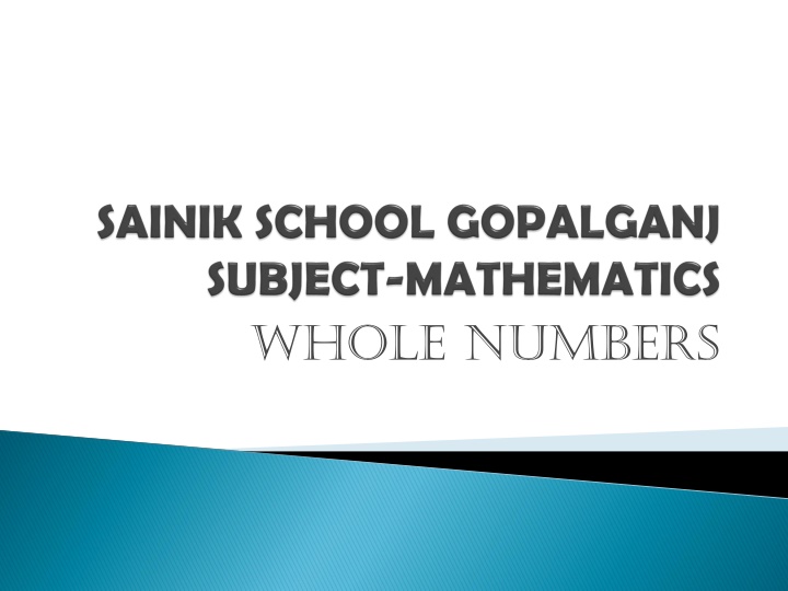 Whole Numbers and Basic Properties