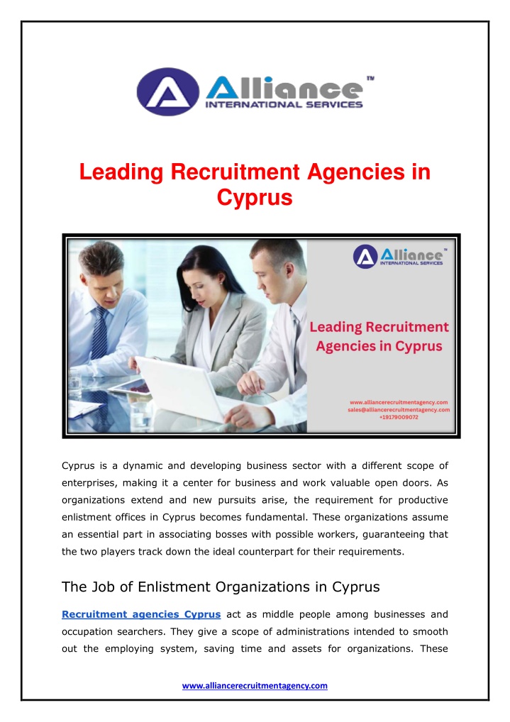leading recruitment agencies in cyprus n.w