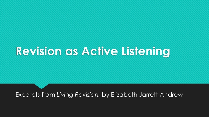 Enhancing Your Writing through Active Revision Techniques
