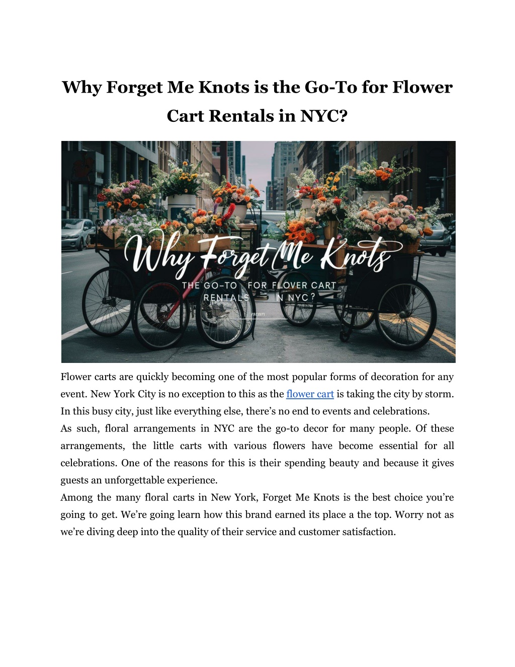 why forget me knots is the go to for flower l.w