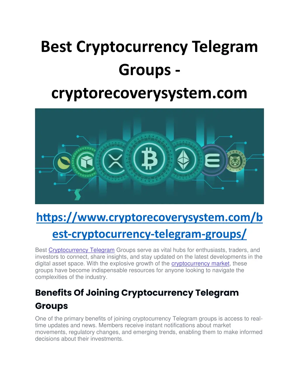 best cryptocurrency telegram groups n.
