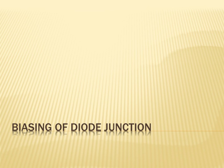 Diode Junction Biasing: Zero and Forward Bias Conditions