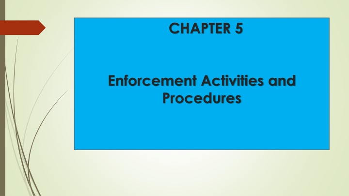 Enforcement Activities and Procedures Overview