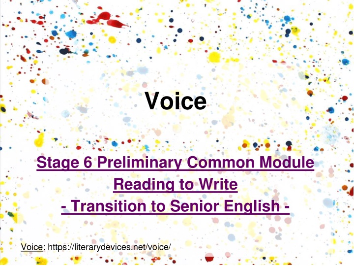 Voice in Literature: Types, Examples, and Analysis