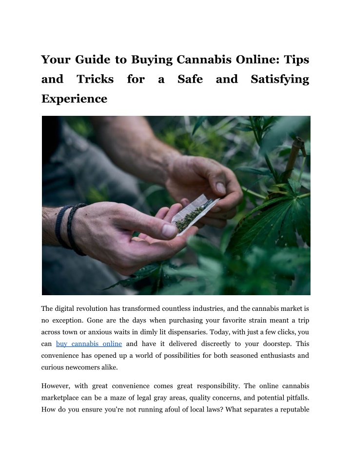 your guide to buying cannabis online tips n.w