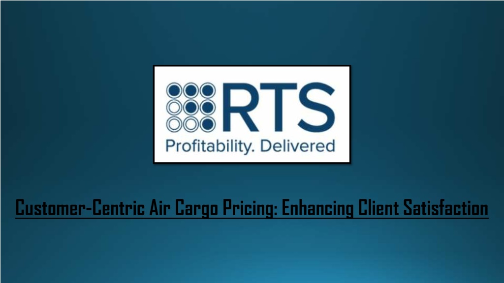 customer centric air cargo pricing enhancing l.w