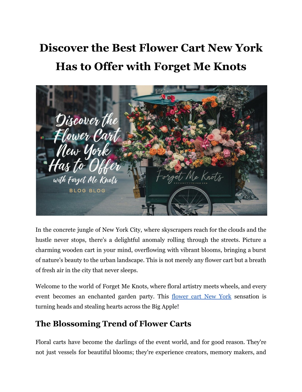 discover the best flower cart new york l.w