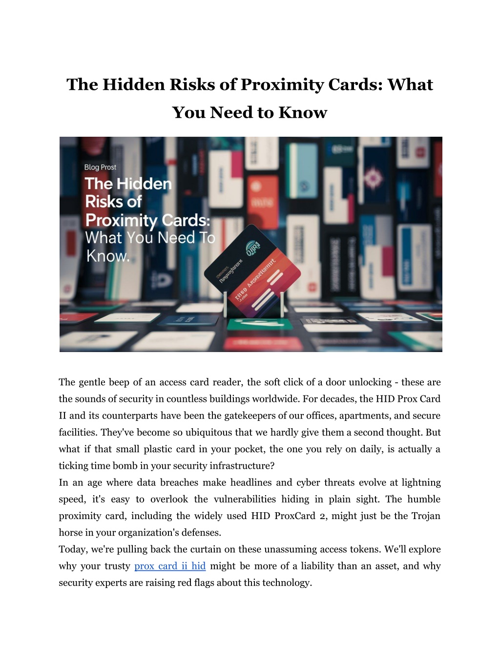 the hidden risks of proximity cards what l.w