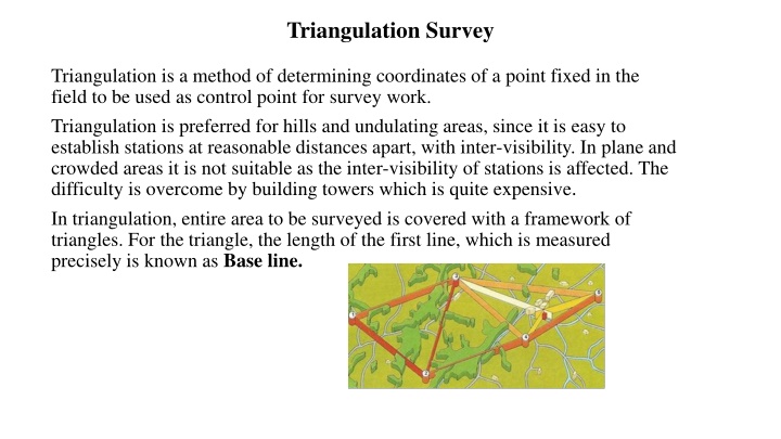 Triangulation Survey in Land Surveying