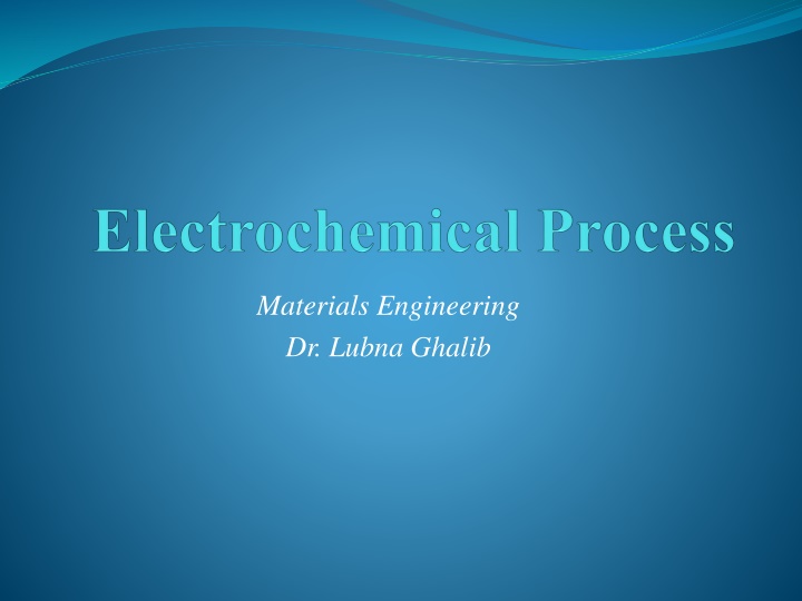 Electrochemical Processes in Materials Engineering