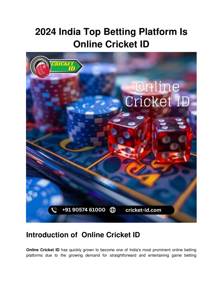 2024 india top betting platform is online cricket n.w