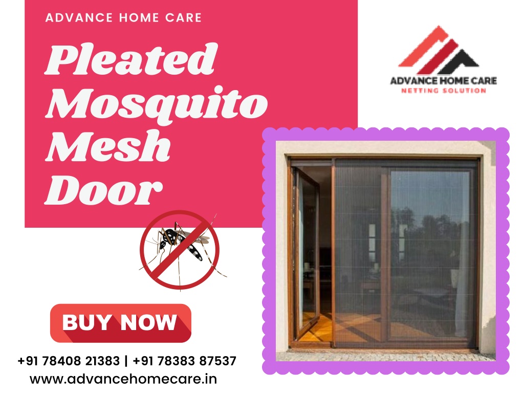 advance home care pleated mosquito mesh door l.w