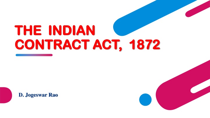 The Indian Contract Act of 1872