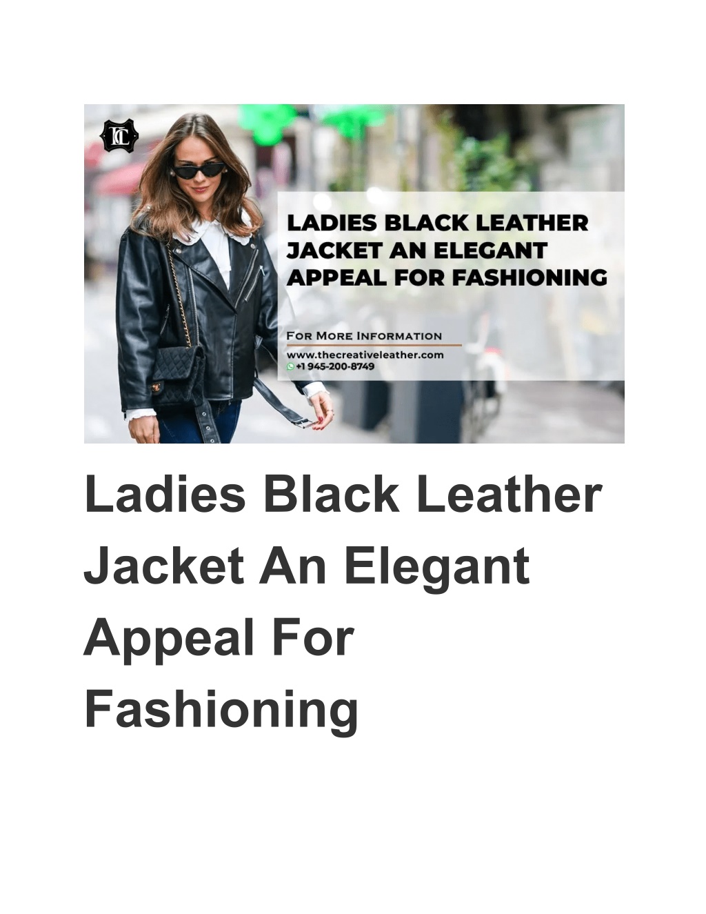 ladies black leather jacket an elegant appeal l.w