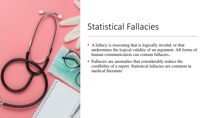 Avoiding Statistical Fallacies in Medical Literature