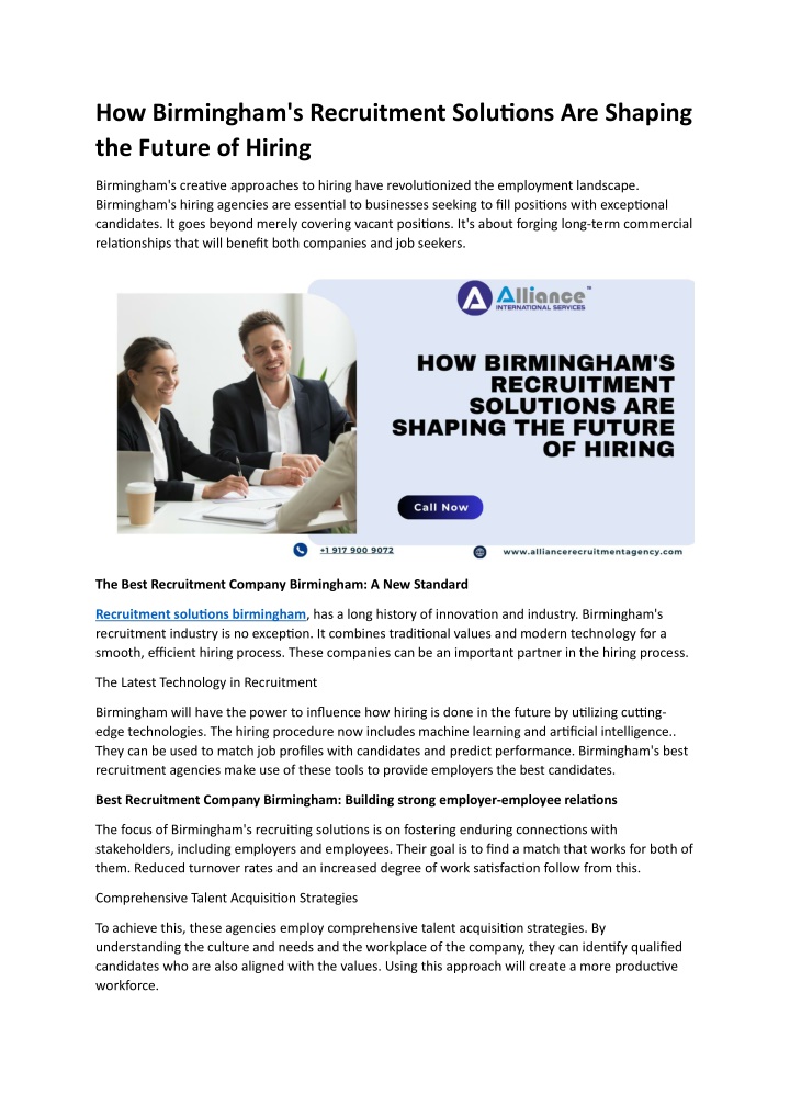 how birmingham s recruitment solutions n.w