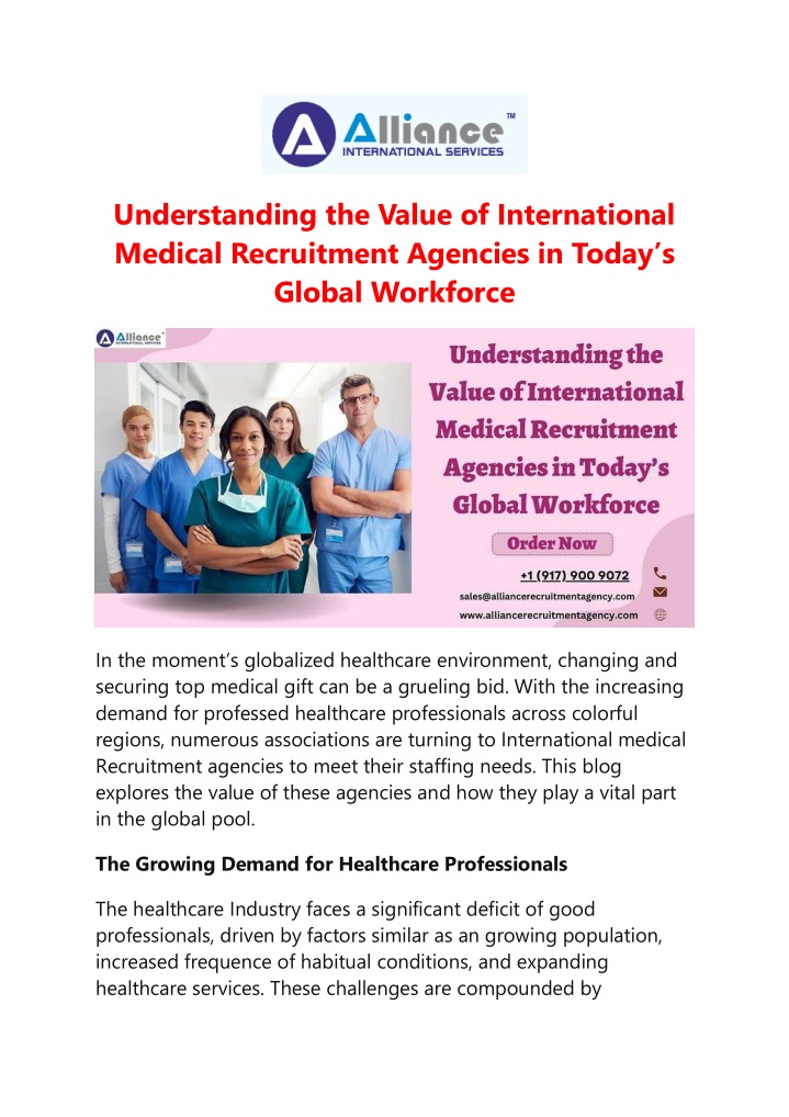 understanding the value of international medical n.w