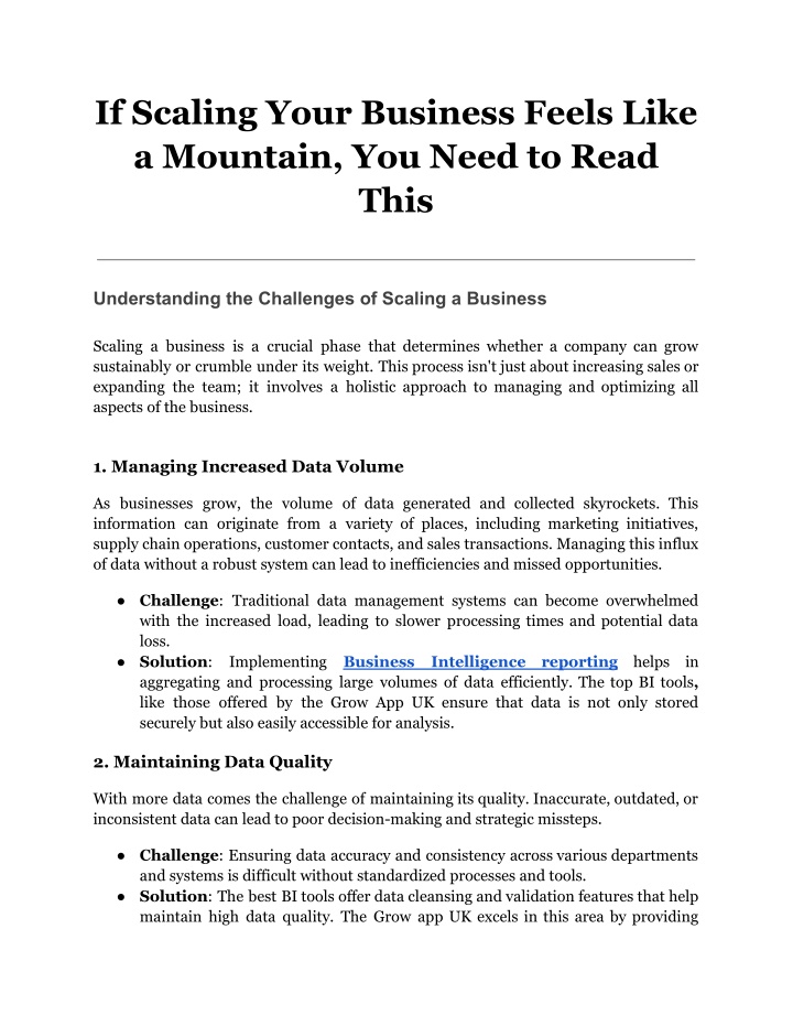 if scaling your business feels like a mountain n.w