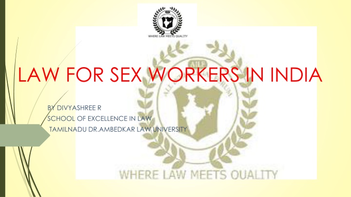 Sex Work Laws in India: Past, Present, and Perspectives