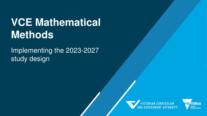 Implementing the VCE Mathematical Methods 2023-2027 Study Design