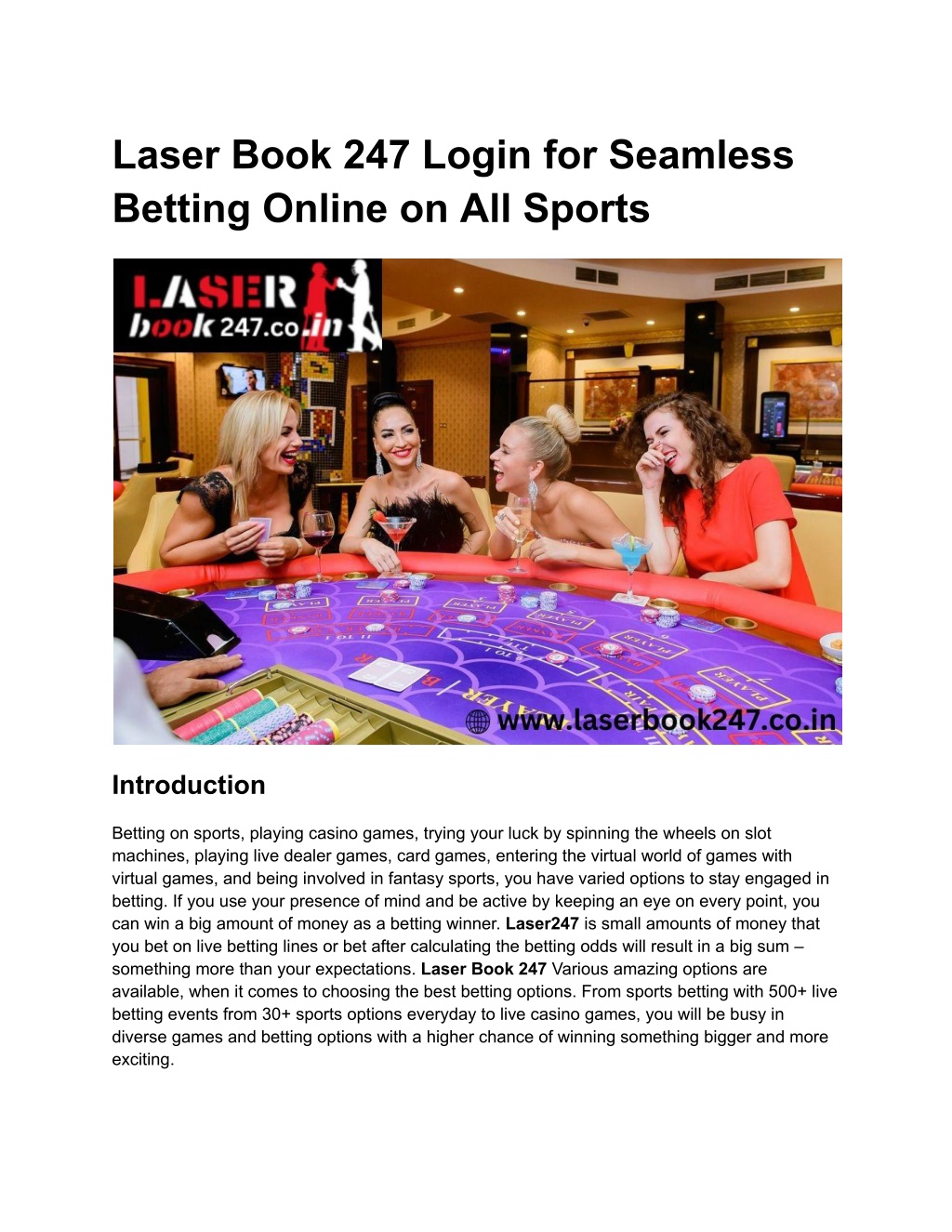 laser book 247 login for seamless betting online l.w