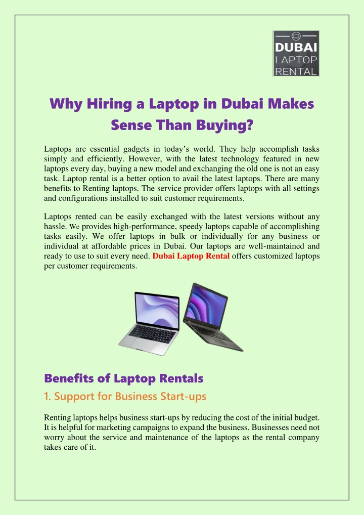 why hiring a laptop in dubai makes sense than n.w