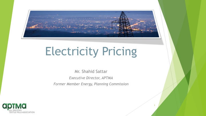 Electricity Pricing and Tariff Structure in Pakistan
