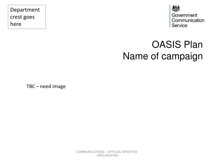 Strategic Communication Plan for OASIS Program