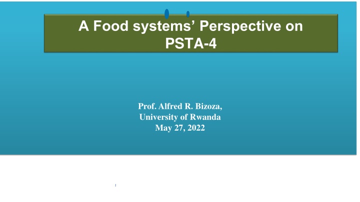 Transforming Food Systems for Sustainable Development: Insights from Rwanda