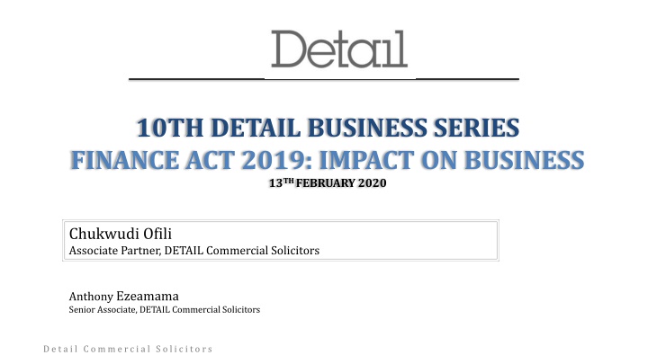 Overview of Finance Act 2019 and Its Business Implications