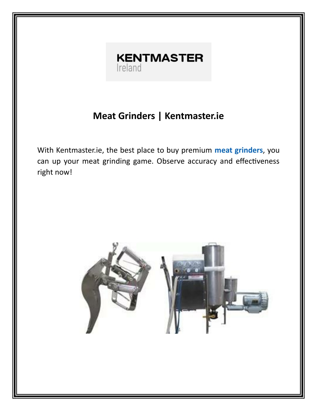 meat grinders kentmaster ie l.w