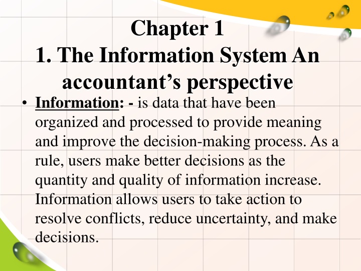 Information Systems from an Accountant's Perspective