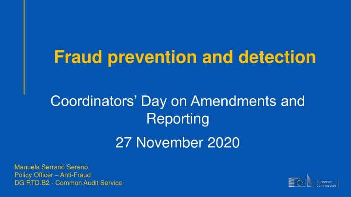 Enhancing Fraud Prevention and Detection in EU Research Grants