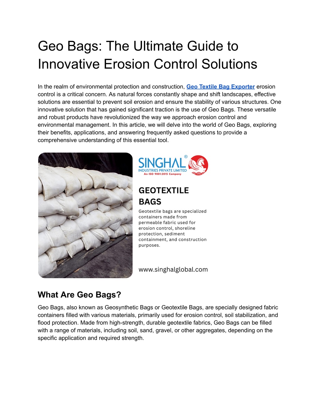 geo bags the ultimate guide to innovative erosion l.w