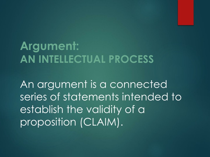 The Key Elements of an Argument