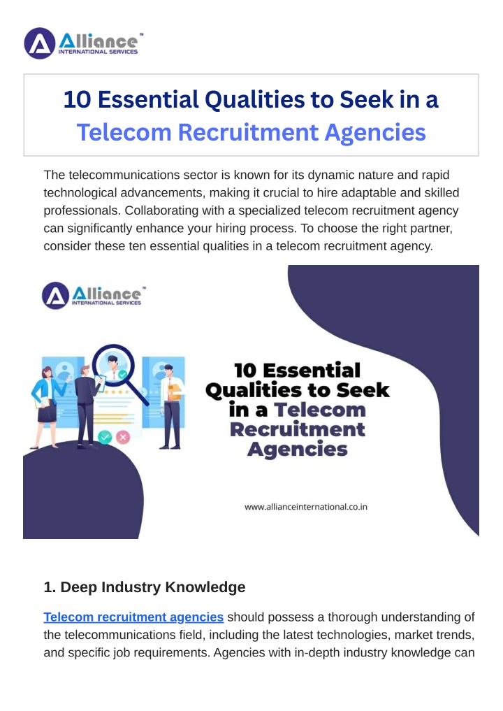 10 essential qualities to seek in a telecom n.w