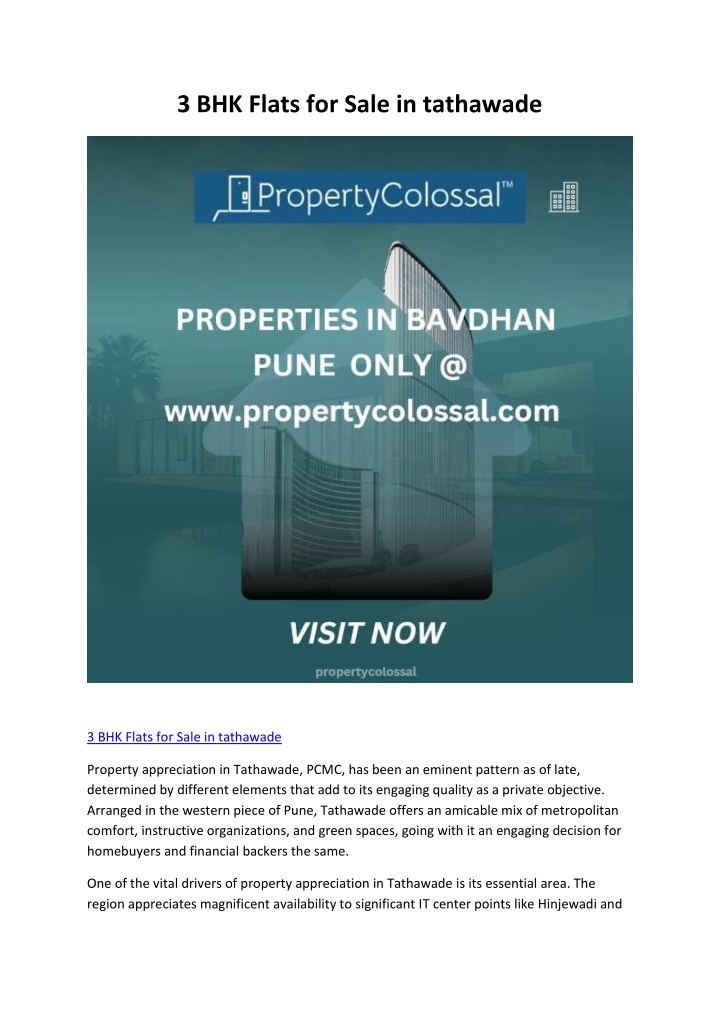 3 bhk flats for sale in tathawade n.w