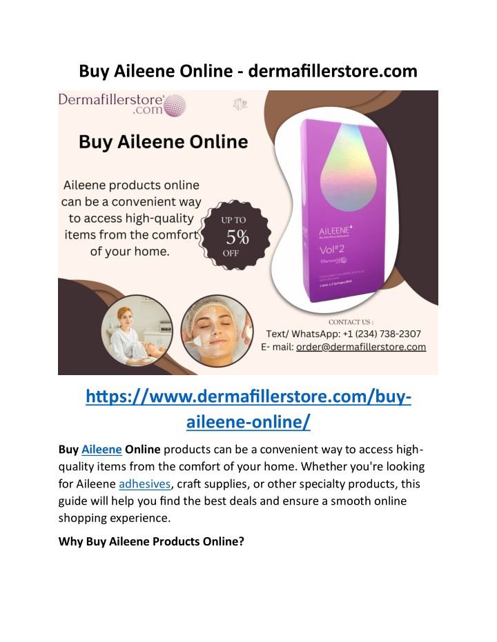 buy aileene online dermafillerstore com n.w