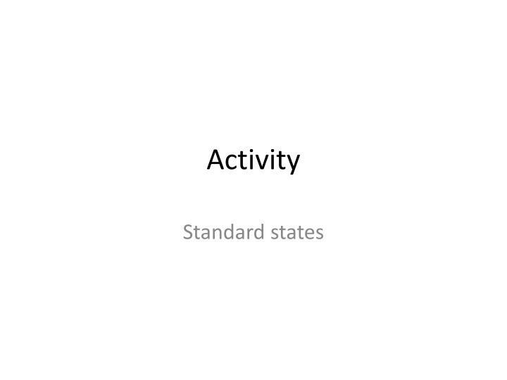 Activity and Fugacity in Gases
