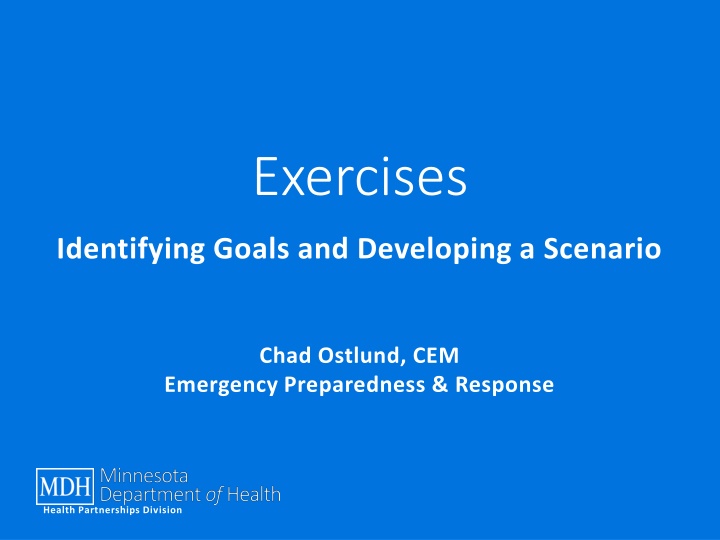 Effective Exercise Design for Emergency Preparedness & Response