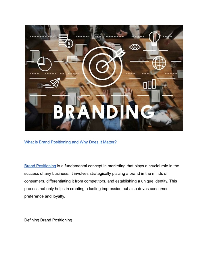 what is brand positioning and why does it matter n.w